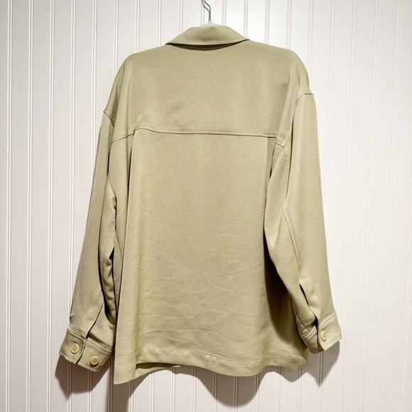 Babaton Borna Shirt Jacket Shacket Pistachio Green Oversized Medium - Picture 7 of 7